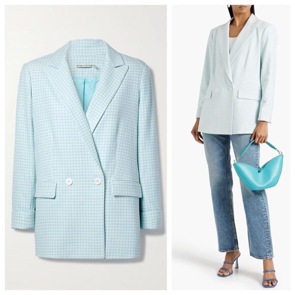 Alice and Olivia Justin Houndstooth-pattern Blazer NWT size 12